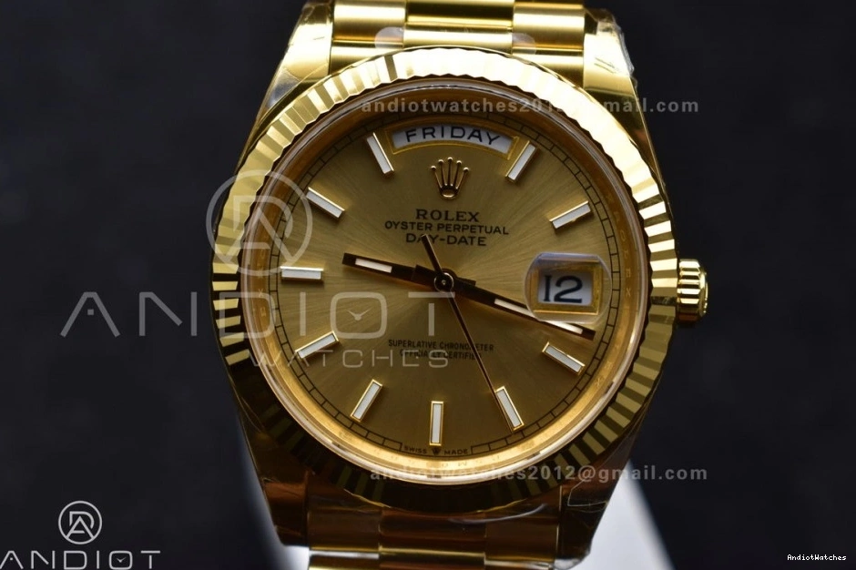 228238 (Gain 1:1 40 Weight) President 661 Gold Best THBF Bracelet Edition QuickDry on Date YG Dial Day VR3255 0325